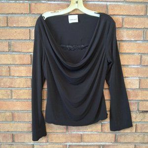 Black Scoop Neck Shirt